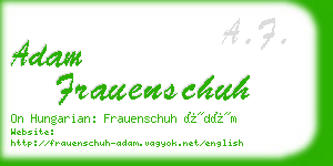 adam frauenschuh business card